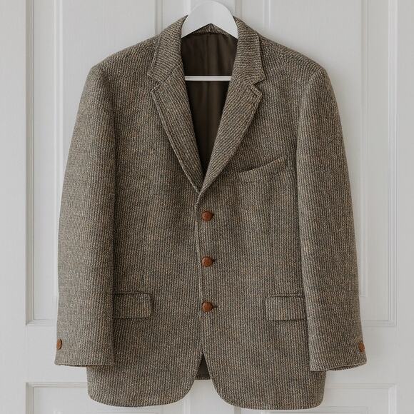 Vintage Highlands & Islands Scottish Tweed Pure Virgin Wool Blazer Jacket - Picture 1 of 6